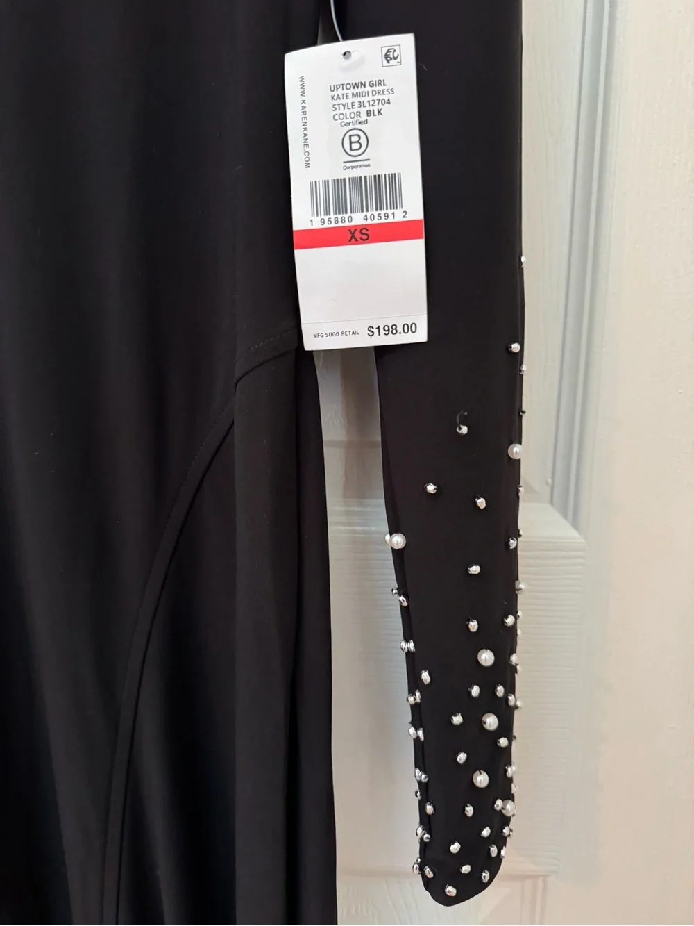 Karen Kane Uptown Girl Kate Midi Dress Black XS NWT - Picture 9 of 14